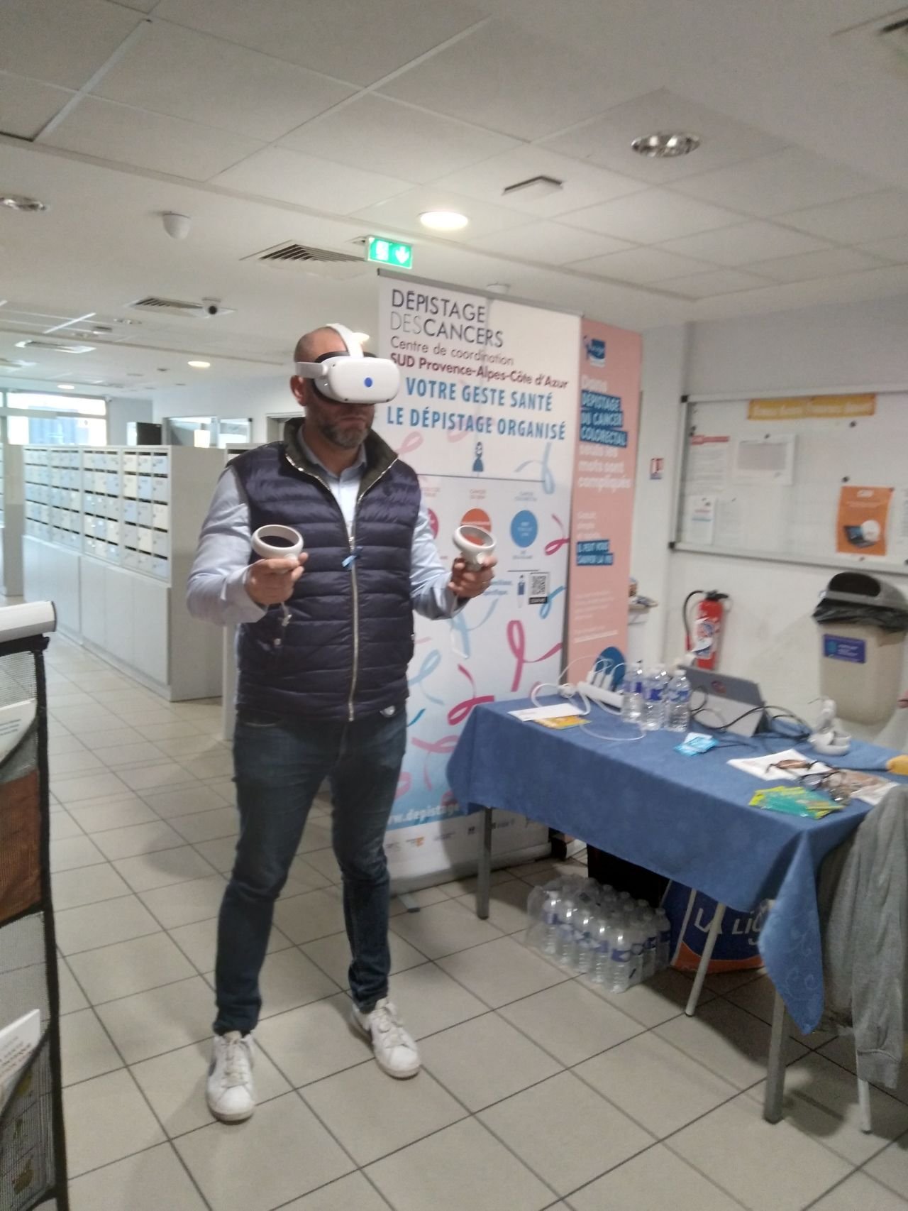 sensibilisation en réalité virtuelle - ligue contre le cancer