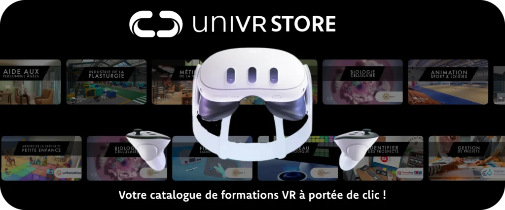 UniVR Store est un catalogue d'expériences en réalité virtuelle (VR) dédié à la formation et à l'insertion professionnelle